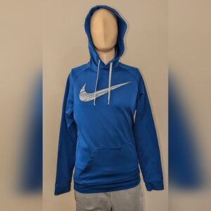 Nike Blue Hoodie with White Logo